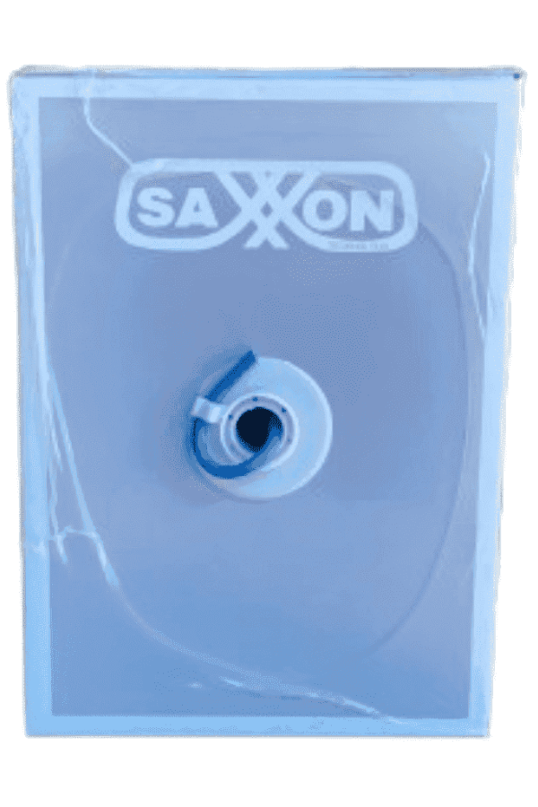 SAXXON OUTP6COP100B - Bobina de Cable UTP Cat6 100% Cobre/ 100 Metros/ Color Azul/ Uso Interior/ Soporta Pruebas de Rendimiento/ Cert ISO9001/ UL 444/ RoSH/ ANSI/ TIA/ EI